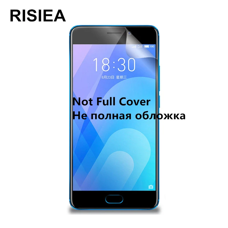 

RISIEA 2pcs super glossy Clear Screen Protector Protective Guard Film For Mei zu m6 note m6s m5 note m5s m5c m3s m3 note e 2 3