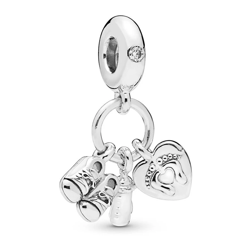 

2019 NEW 100% 925 Sterling Silver 1:1 My Little Baby Dangle Charm Pendant Fit Women For DIY Bracelet Necklace Jewelry Girl Gift