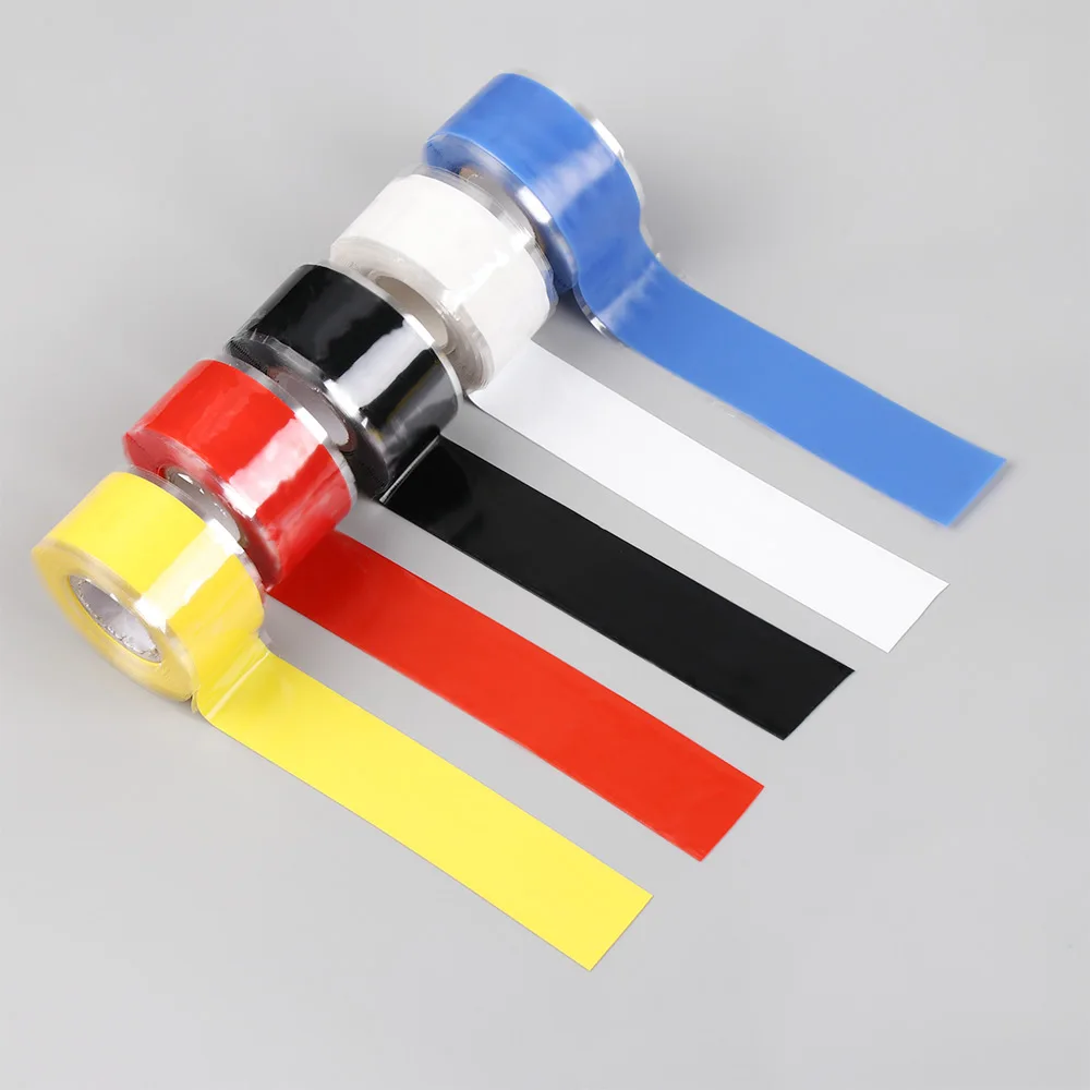 

1.5/3m Waterproof Silicone Performance Repair Tape Hot Sale Bonding Rescue Self Fusing Wire Hose Black Transparent Film Tape