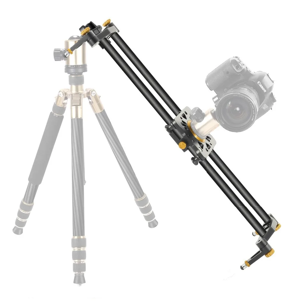 

60/100cm Carbon Fiber Video Stabilization Camera Slider DSLR Rail Dolly Track Film Making Kit Rail Systems 25KG Load Capacity