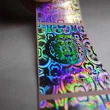 Изготовленная на заказ пустая Голографическая голограмма наклейка этикетка, бесплатный дизайн! Аннулируется, если удалить