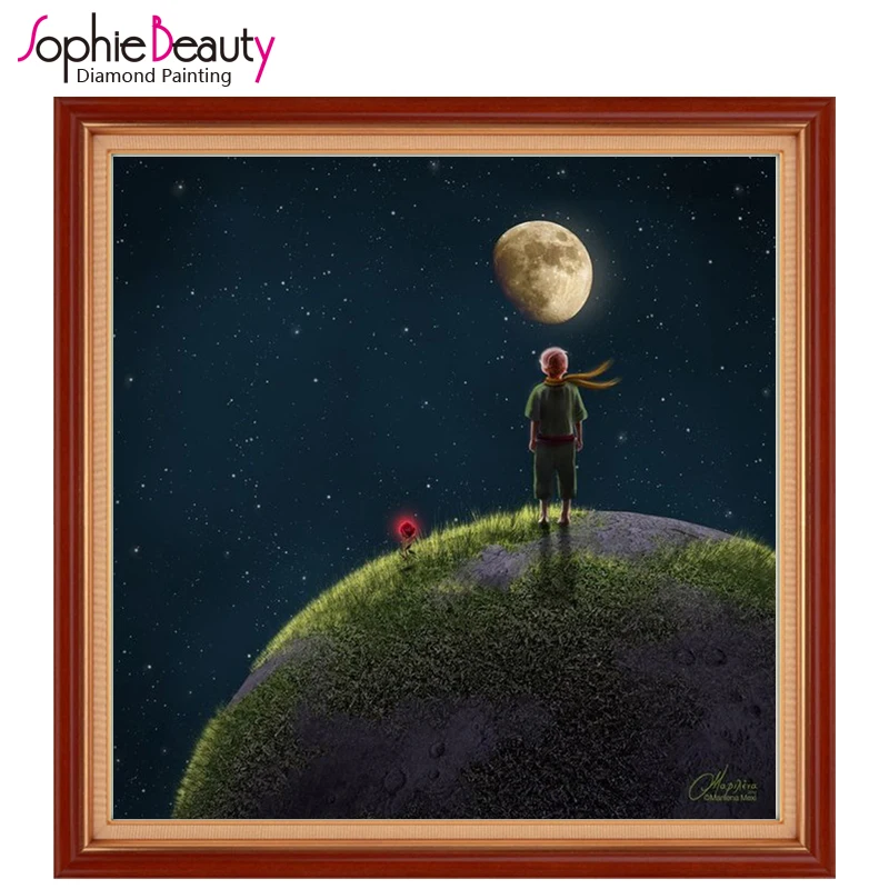 

DIY Diamond Embroidery Cartoon Series Full Square Resin Crystal Wall Art Diamond Painting Little Prince Picture of Rhinestone