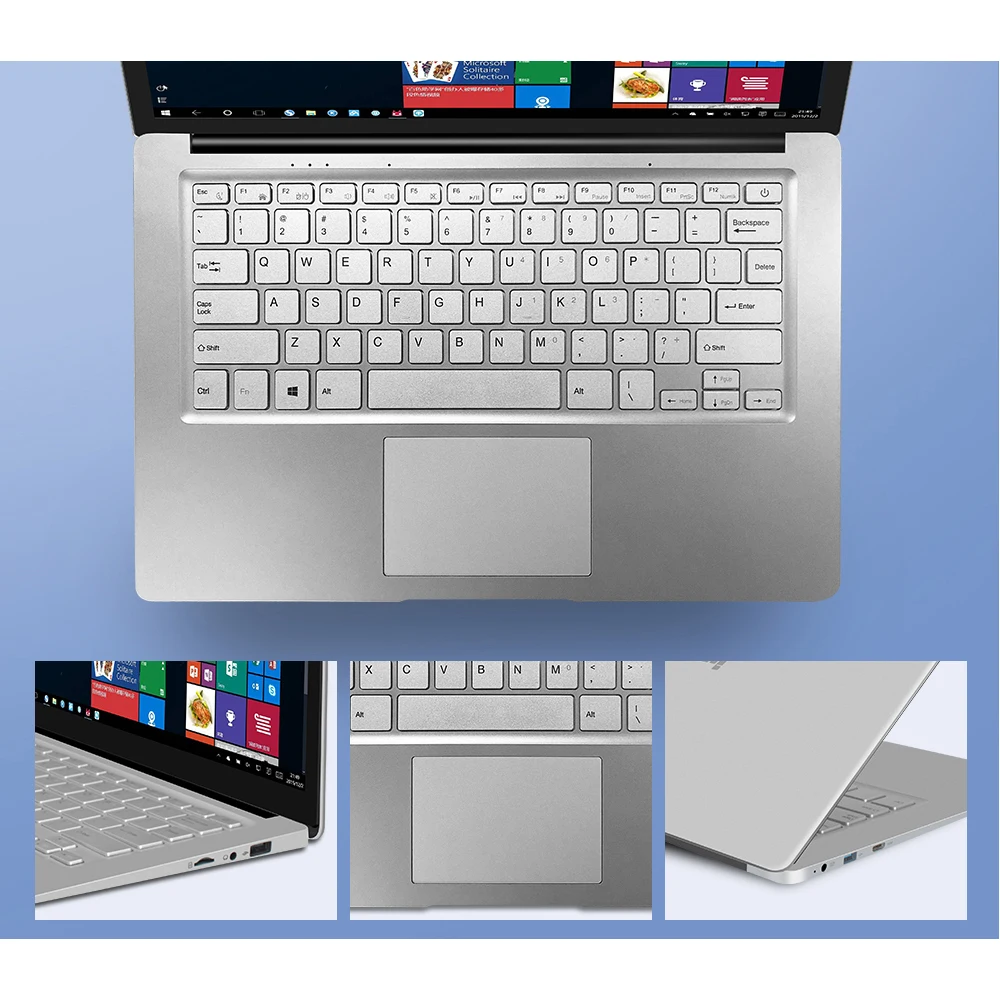 Ноутбук с 14 дюймовым экраном Intel Celeron J3160 4 ГБ/8 ГБ ОЗУ 256 Гб SSD ультрабук
