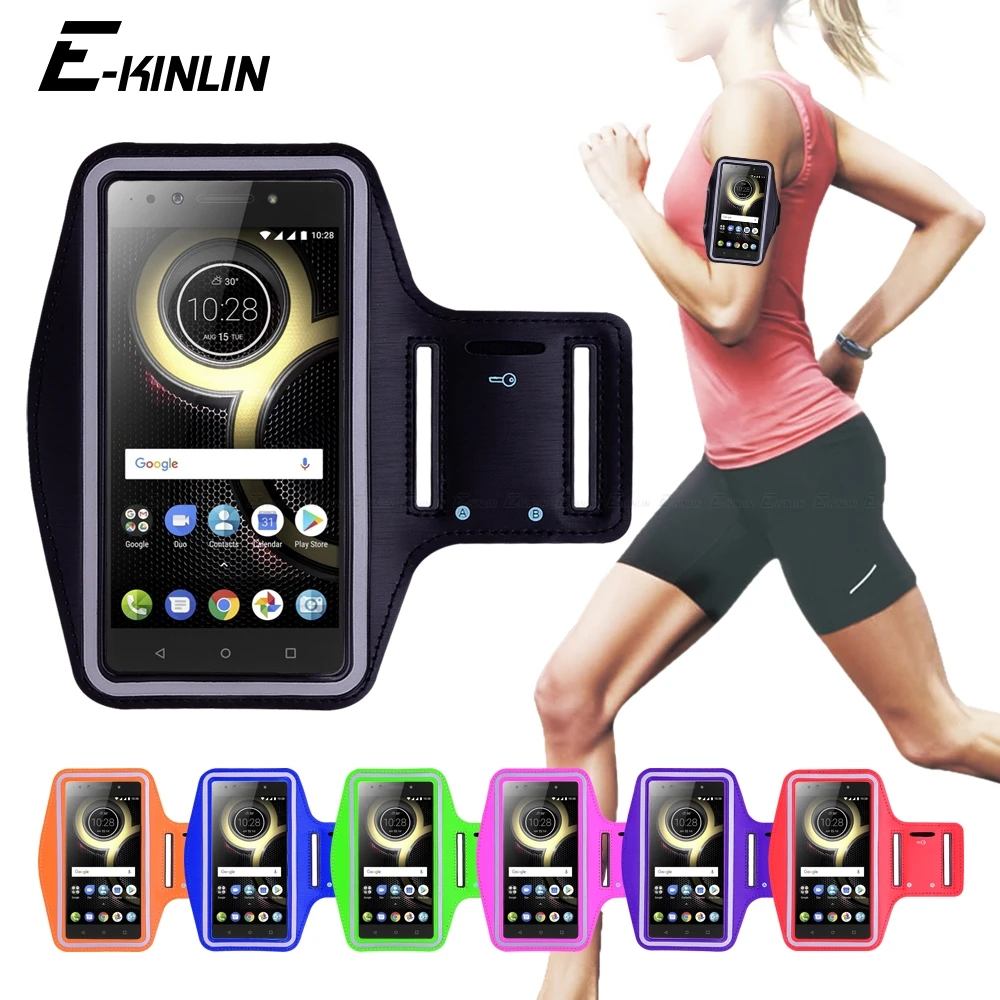 تشغيل الركض Gym الرياضة حامل غطاء حقيبة الذراع الفرقة جراب هاتف لينوفو K320t A5 S5 Z5 K3 K5 C2 K6 الطاقة k8 ملاحظة زائد اللعب