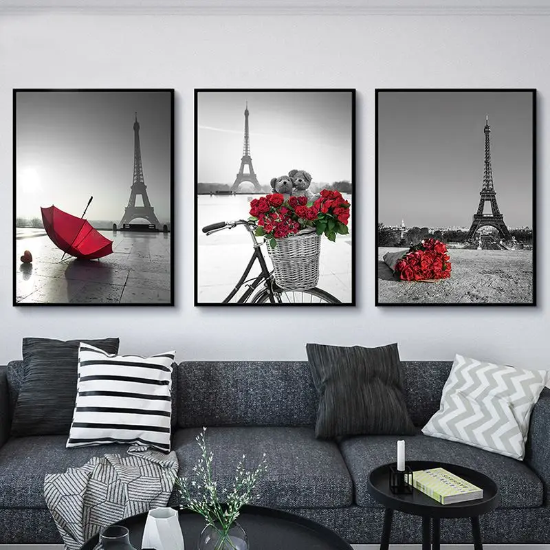 Nordic Simple Poster Prints Red Rose Paris Tower Umbrella Pictures Wall Canvas Painting Abstract Photo Pop Art Home No Framed Nordic Simple Poster Prints Red Rose Paris Tower Umbrella Pictures Wall Canvas Painting Abstract Photo Pop Art Home No Framed