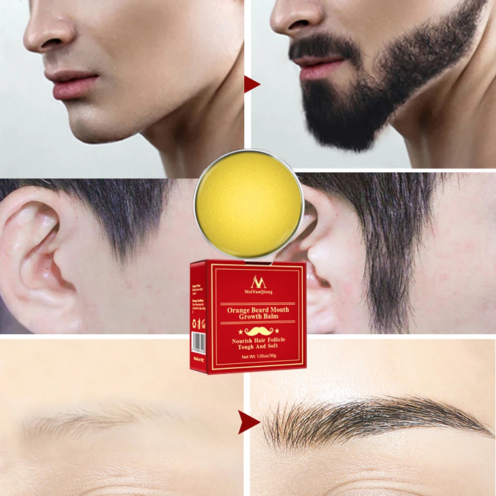 30g Man Beard Balm Treatment for Beard Growth Grooming Care Aid Natural Man Beard Oil Balm Moustache Wax Cream Styling Beesw J75