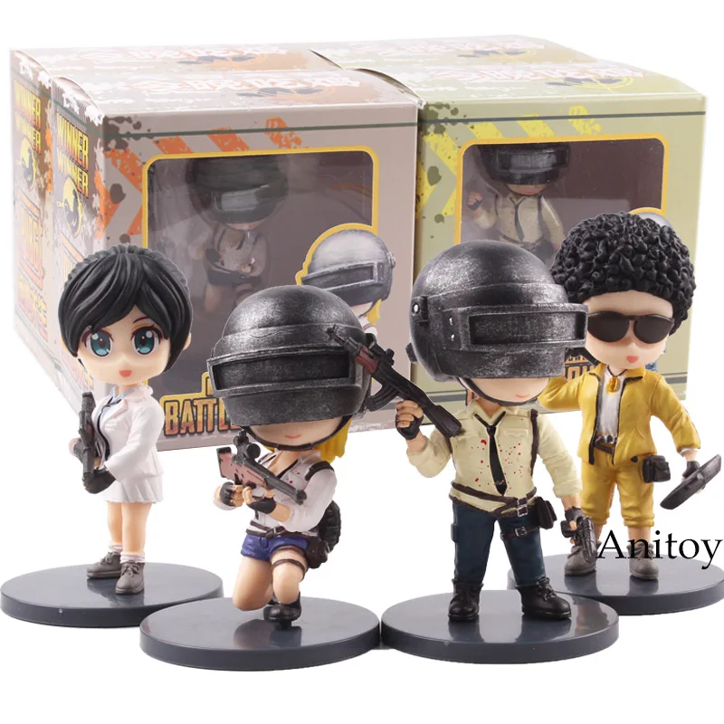 

Hot Game Playerunknown's BattleGrounds PUBG Q Version PVC Figures of Games Collectible Model Toys 4pcs/set