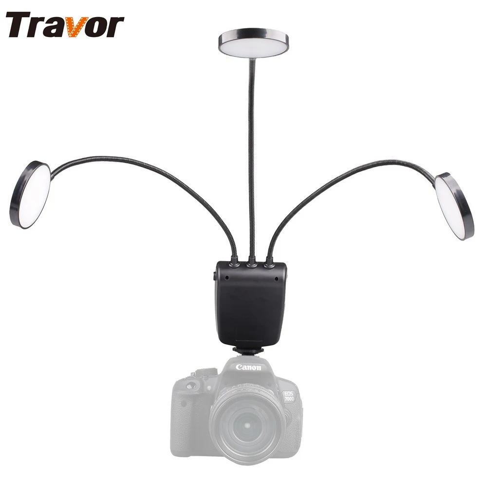 Travor ML 3D Okrągłe Światła LED Macro Ring Flash z Wyświetlaczem LCD