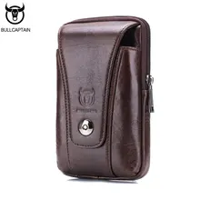 BULLCAPTAIN Сумки на пояс для мужчин портсигар кошелек поясная сумка клатч телефон карман кожаный кошелек для мужчин NCZ050