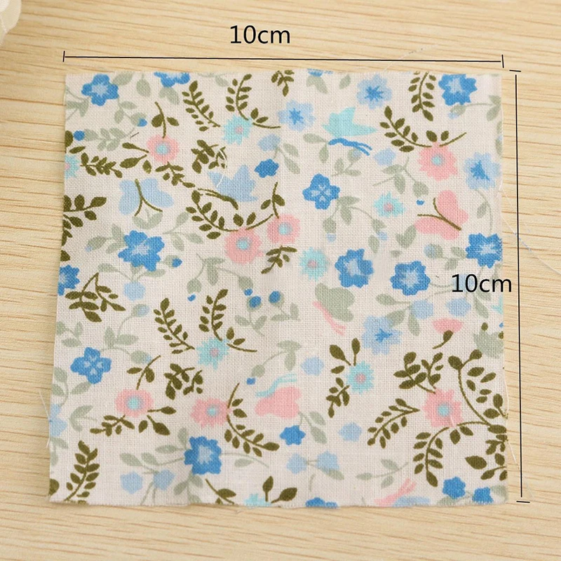 DIY 100pcs Square Floral Cotton Material Sewing Craft Patchwork Cloth 10cm*10cm