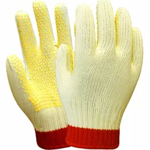 Metal and Glass Handling Aramid Fiber Wrapped Steel Anti Cut Proof Safety Gloves PVC Dots Anti Slip Cut Resistant Work Gloves