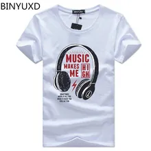 Марка binyuxd, новая модная летняя футболка, мужская хлопковая Удобная футболка с круглым вырезом, Повседневная футболка, homme, одежда с коротким рукавом