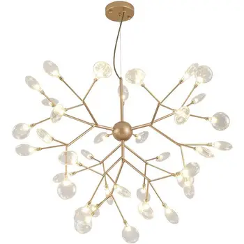 

Modern Sputnik Firefly Chandelier LED Pendant Lighting Ceiling Light Fixture Acrylic Hanging Lamp for Living Room/Bedroom