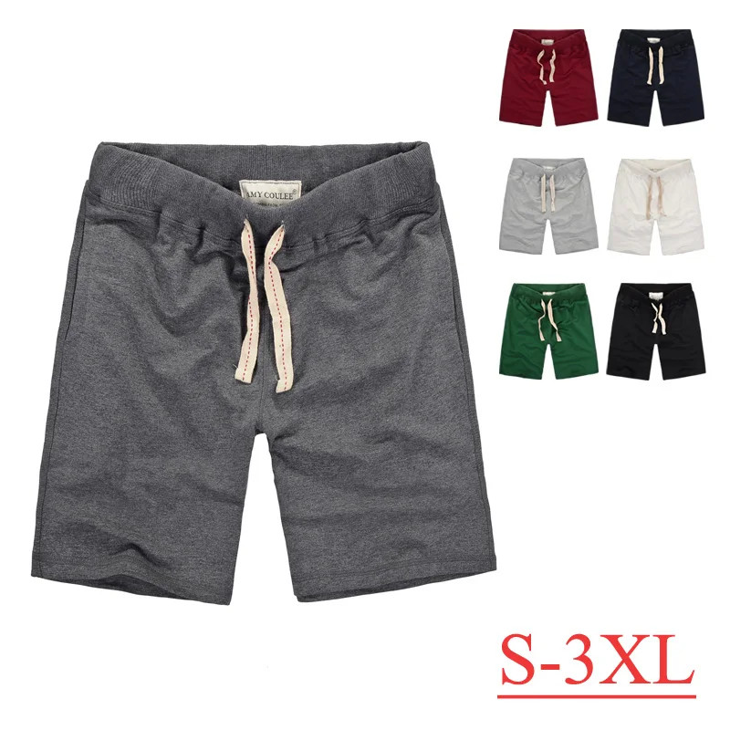 Summer cotton 100% the trend of male shorts elastic casual loose solid color knee-length pants plus size fashion male capris
