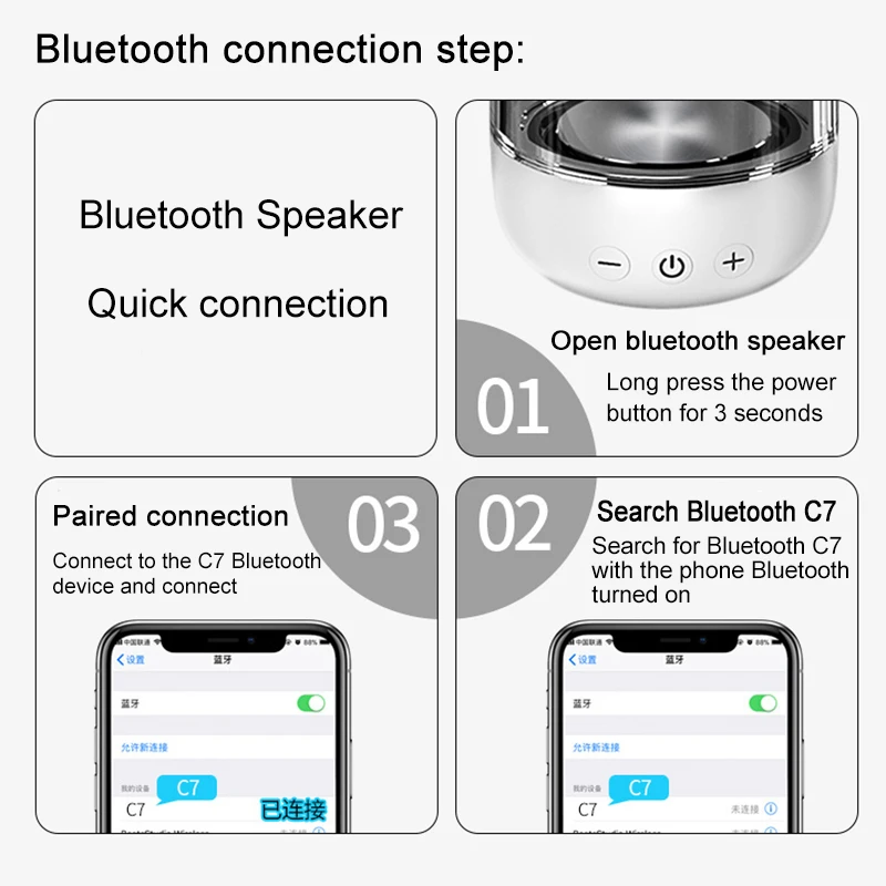 Портативные красочные светодиодные фонари Bluetooth динамик HIFI стерео беспроводной