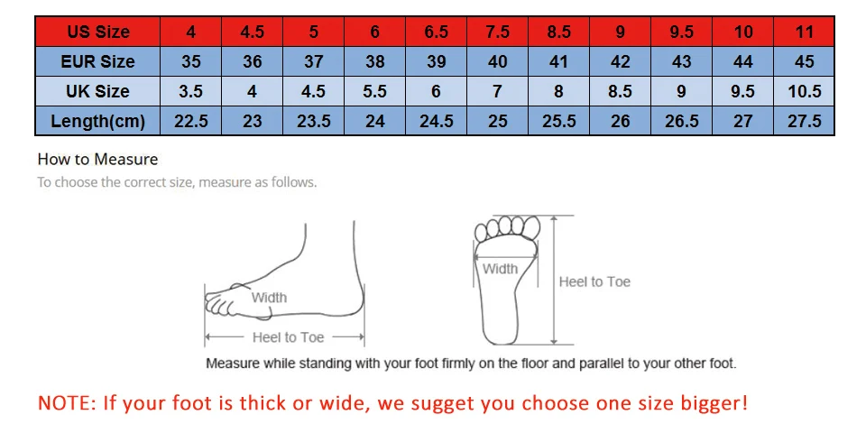 shoes size chart