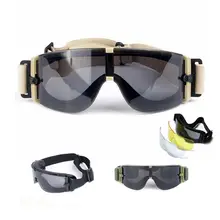 Тактические очки ветрозащитные УФ Защитные солнцезащитные очки Для Стрельбы Охота Кемпинг очки для улицы страйкбол Painball защитные очки
