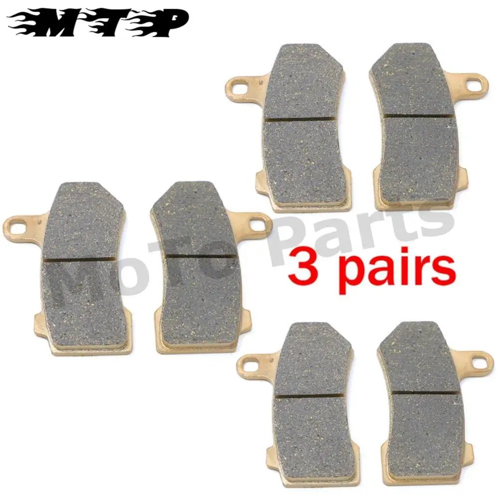 Motorcycle 4x Front & 2x Rear Brake Pads for Harley FLHR Road King