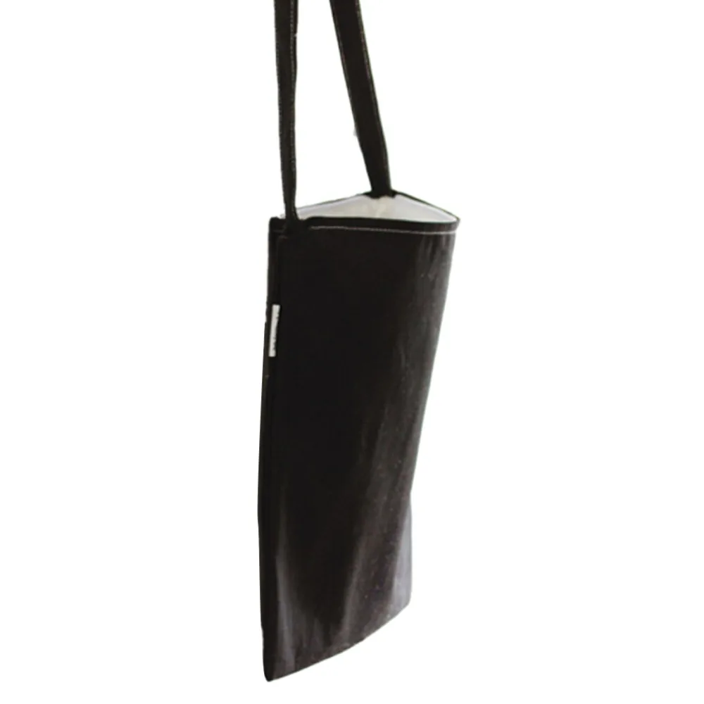Модная простая дизайнерская сумка на плечо, черная Холщовая Сумка для покупок, винтажная стильная тканевая сумка, эко многоразовая сумка, 32*37 см