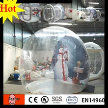 Снеговик Дизайн Роскошный мини открытый прозрачный переносной палатка надувная газонная распродажа Игрушка палатки 1,0 mmPVC+ 0,7 mmPVC брезент 5x3x3 m