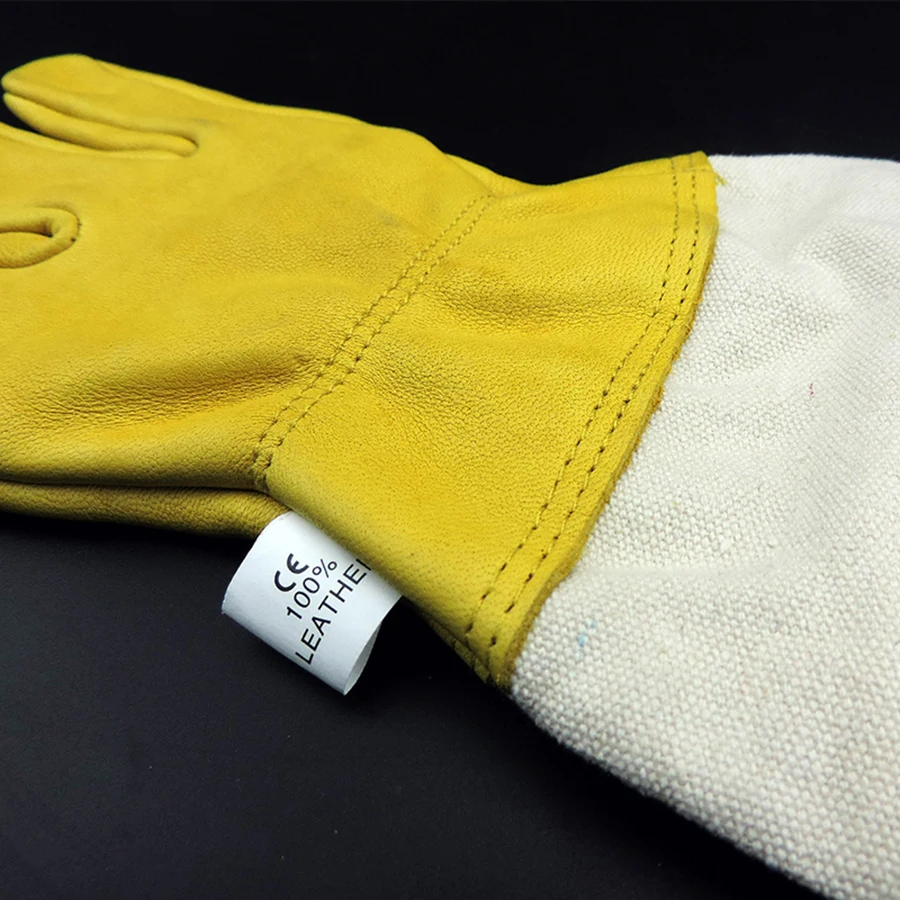 2 пары пчеловода предотвращает перчатки защитные рукава вентилируемые профессиональные анти пчелы для Apiculture пчеловод улей желтый/белый