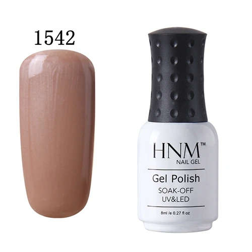 HNM 8 мл УФ гель лак для ногтей, Гелевый лак Полупостоянный Soak Off ногтей гель для ногтей База Top Coat гель лак - Цвет: 1542
