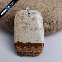 Men Jewelry Pendant Yellow Natural Picture Gem Stone Pendant Necklace Wholesale Fashion Crystal Pendants for Boys Gifts HS959