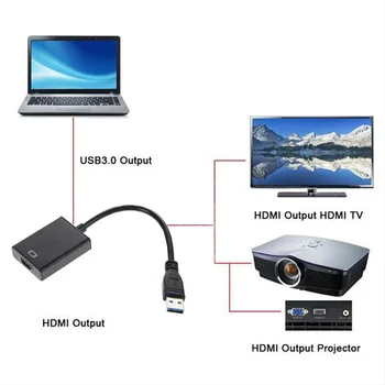 

Marsnaska High Speed USB 3.0 to HDMI Converter Graphic Adapter Multi Display Cable HD 1080P for PC Notebook Projector HDTV