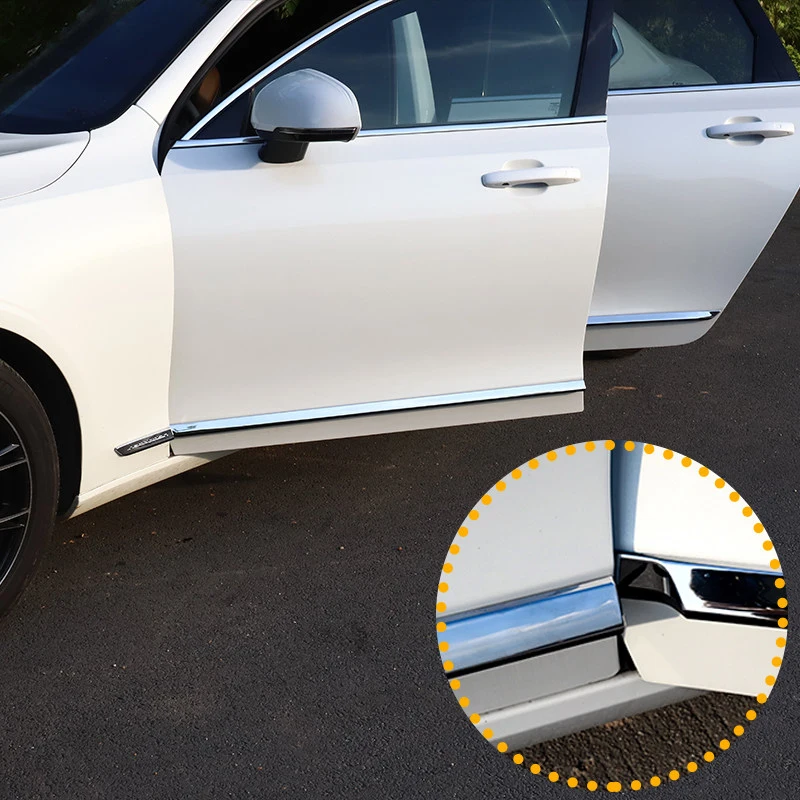 

For Volvo S90 LONG AXIS 2017 2018 2019 Side Door ABS Chrome Body Molding Stickers Cover Trim Car Styling Accessories