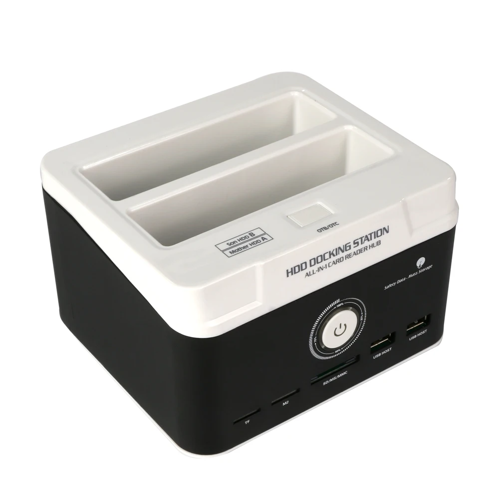  USB 30 a SATA Disco Duro caso Dual Bay externa HDD estación de acoplamiento para 25 de 35 HDD/SSD M