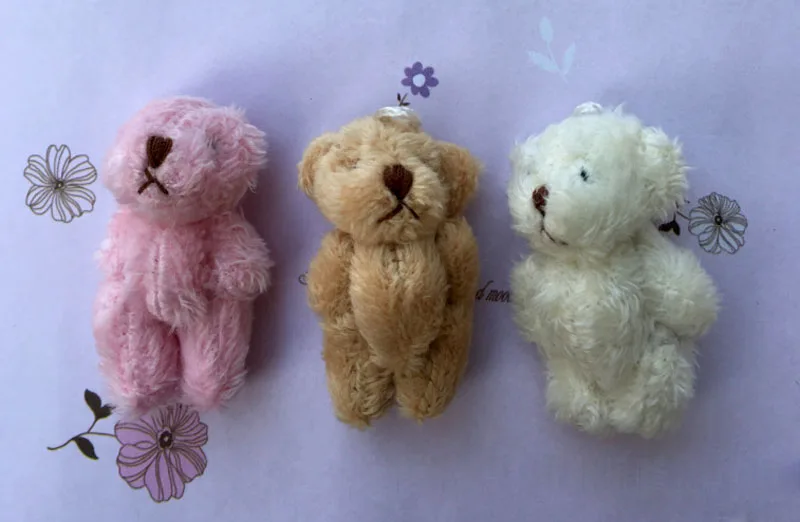 5 см маленькими аксессуарами, плюшевые игрушки чучело-игрушка медвежонок 3 Цвета выбор, мини юбка-пачка Декор медведь на шарнирах плюшевые