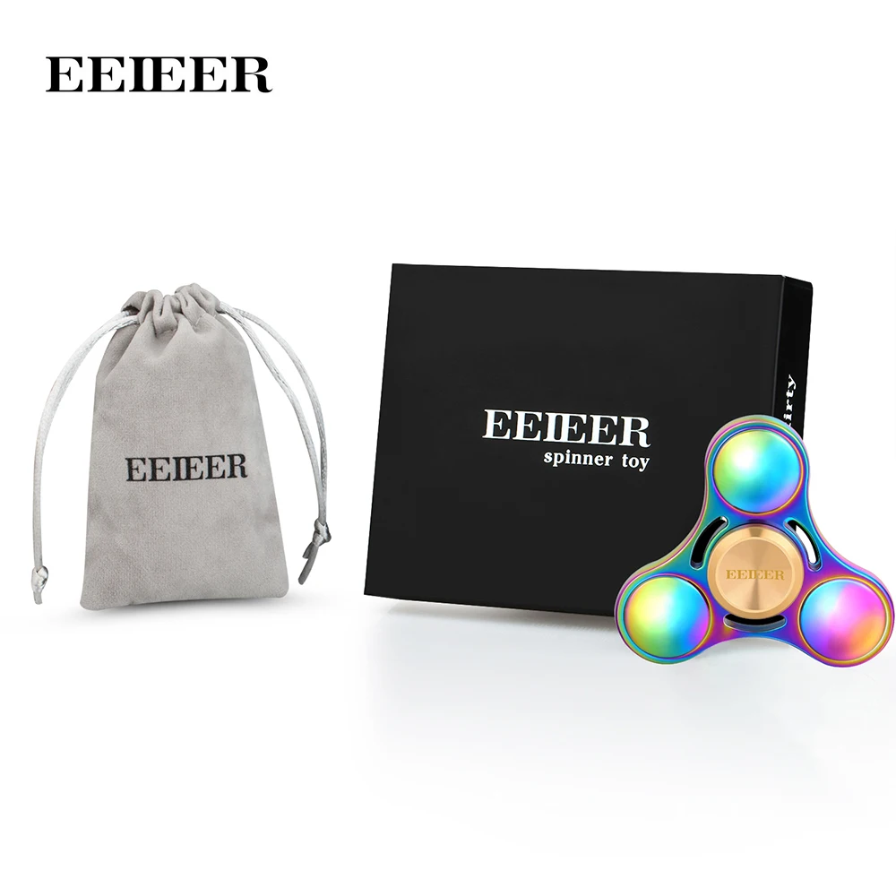 Fidget Dito Mano Spinner Messa A Fuoco Metallo Acciaio Cuscinetto stress Rainbow Fidget UK