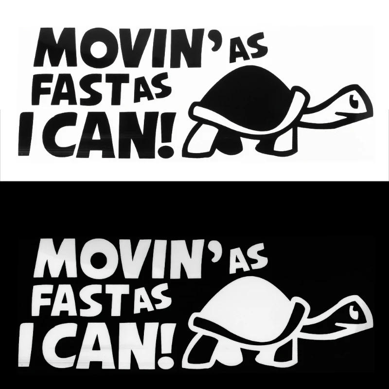 14.8CM*6CM Car Sticker "Moving As Fast as I Can" Funny Car Reflective