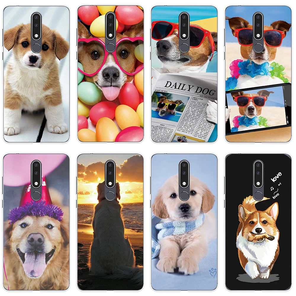 

Phone Case For Nokia 1 2 3 5 6 7 8 Soft Cover Cute Pet Dog Silicone Fundas For Nokia 2.1 3.1 5.1 6.1 Plus 7.1 8.1 Cover case
