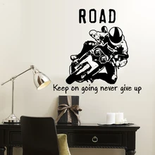 Home decor motorcycle stickers on the wall removable pvc wall decorations for living room pvc kids bedroom wall decals