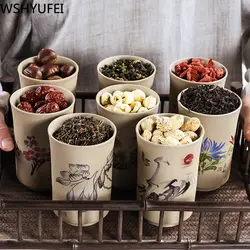 Бытовая керамика мини банка для хранения пуэр банка для чая чайный набор кунг-фу портативная банка для хранения бытовой чайный сервиз