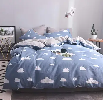 

Cartoon cloud bedding set adult teen boy,twin full queen king single double cotton home textile bedsheet pillow case duvet cover