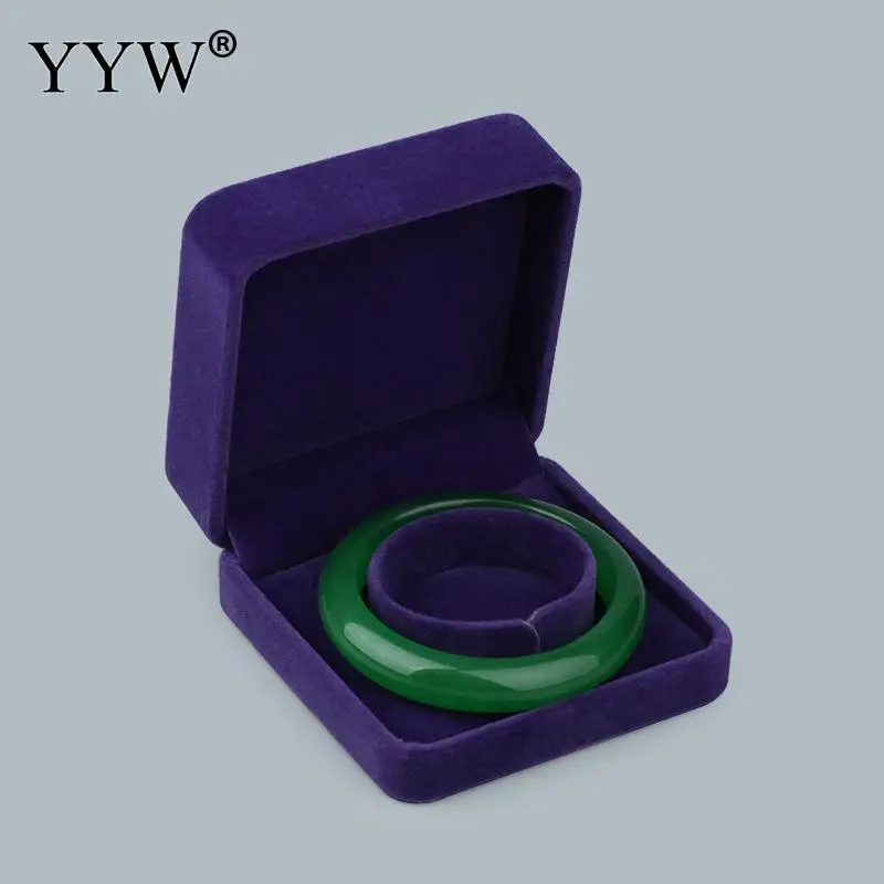 Высококачественная элегантная бархатная коробка для ювелирных изделий для браслета, кольца, ожерелья, подвесные коробки, сплошной цвет, упаковка для ювелирных изделий, подарочная коробка - Цвет: d 90x90x40mm