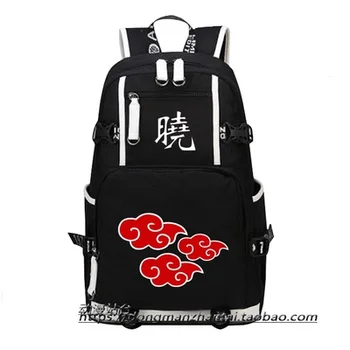 

New Naruto Backpack Boy Girl Hokage Ninjia School Bags For Teenagers Bag Japanese Anime Canvas Backpacks Free Shipping