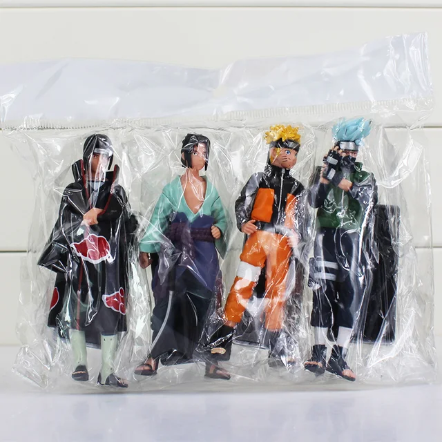Naruto 4Pcs/Set Kakashi Uchiha Sasuke PVC Figure Toy