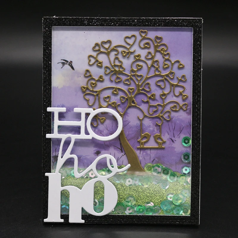 

AZSG "HO" Letter Metal Cutting Dies for DIY Scrapbooking Photo Album Decoretive DIY Paper Card Embossing Stencial