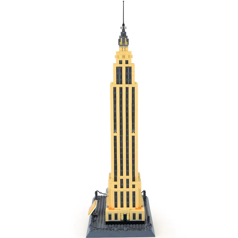WANGE 5212 строительные блоки международно известная архитектура серии Эмпайр-Стейт-Билдинг New York игрушечные достопримечательности для детские кирпичи