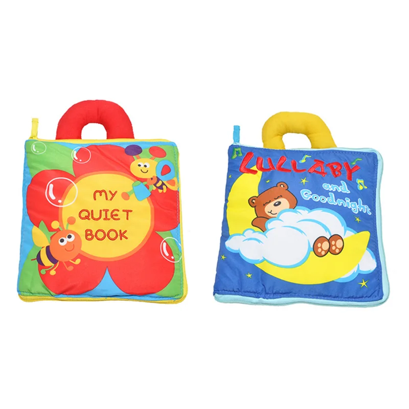 

Soft Books Infant Early cognitive Development My Quiet Bookes baby goodnight educational Unfolding Cloth Book Activity Book fl