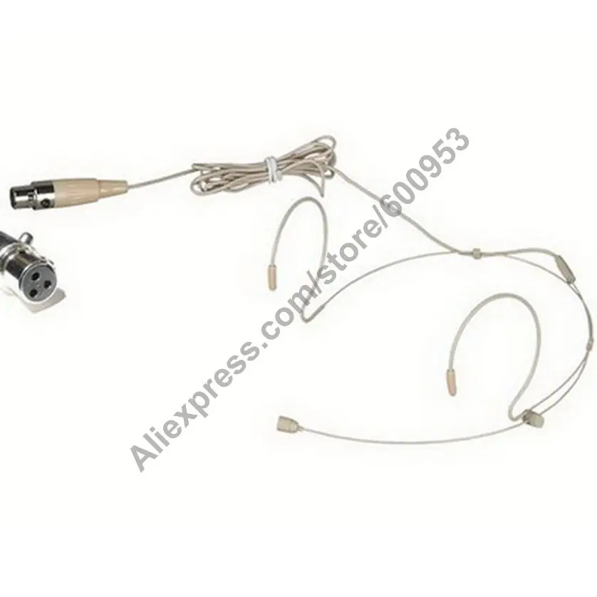 

Top MICWL AK47 Beige Headset Headworn Omnidirectional Mic Microphone For AKG Samson Gemini Wireless Body-Pack Transmitter