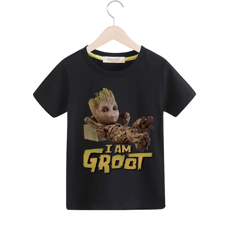 Child Boys Summer Baby Groot Tshirts Kids 2019 Short Sleeve Tees Top Clothes Girls White Casual Cartoon T Shirt T-shirts TX146 (1)