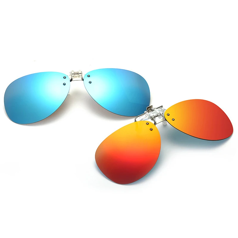 

Polarized Clip-on Sunglasses Pilot Lens Flip Up Glasses Night Vision for Myopia Glasses Driving Fishing Outdoor Sport