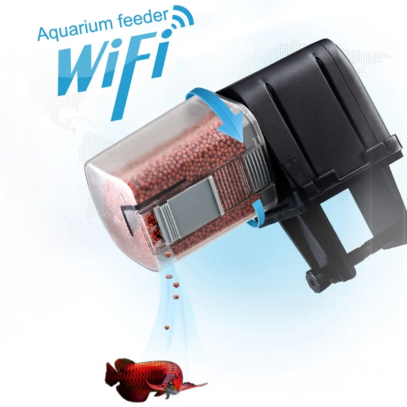 

Automatic Fish Feeder WiFi Programmable Smart Device App Controlled Fish Tank Food Dispenser WXV Sale