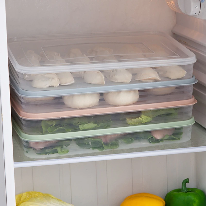 

1pcs Refrigerator Storage Box Superimposable Refrigerator Food Storage Container with Lid Sealed Crisper Food Fresh Keeping