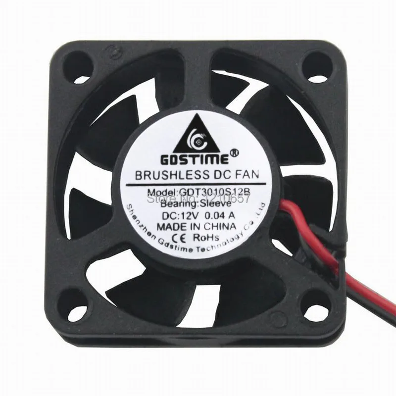 

2 Pieces lot Mini Cooling Radiator 3CM 30MM 30 x 30 x 10MM 2Pin 12V DC Brushless Cooler Fan