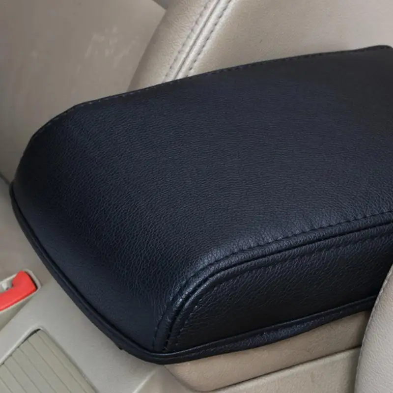 Черный Защитный Кожаный Автомобильный подлокотник коробка Защитная крышка автомобильный центральный подлокотник коробка крышка аксессуары для- SKODA